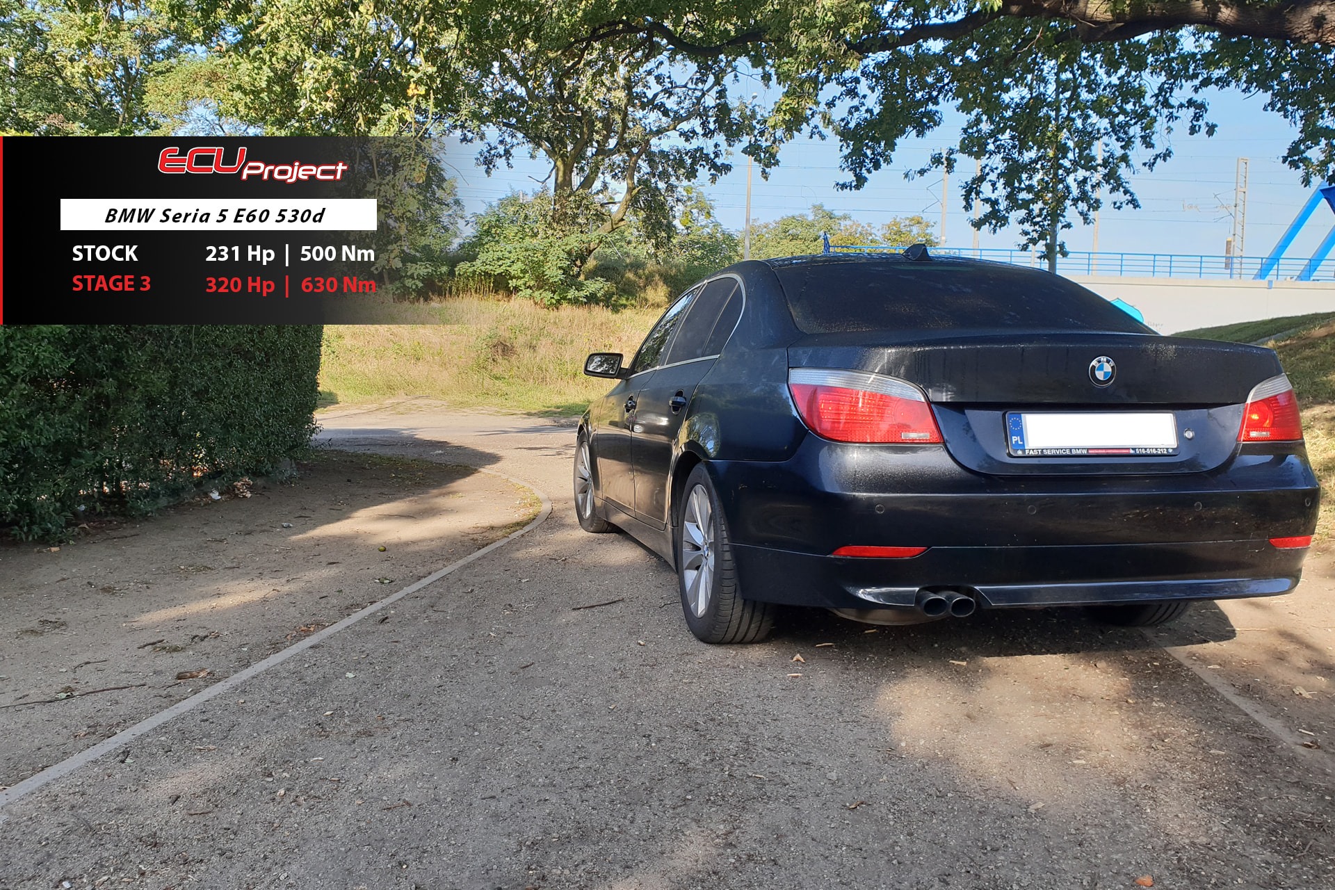 BMW E60 530D tył