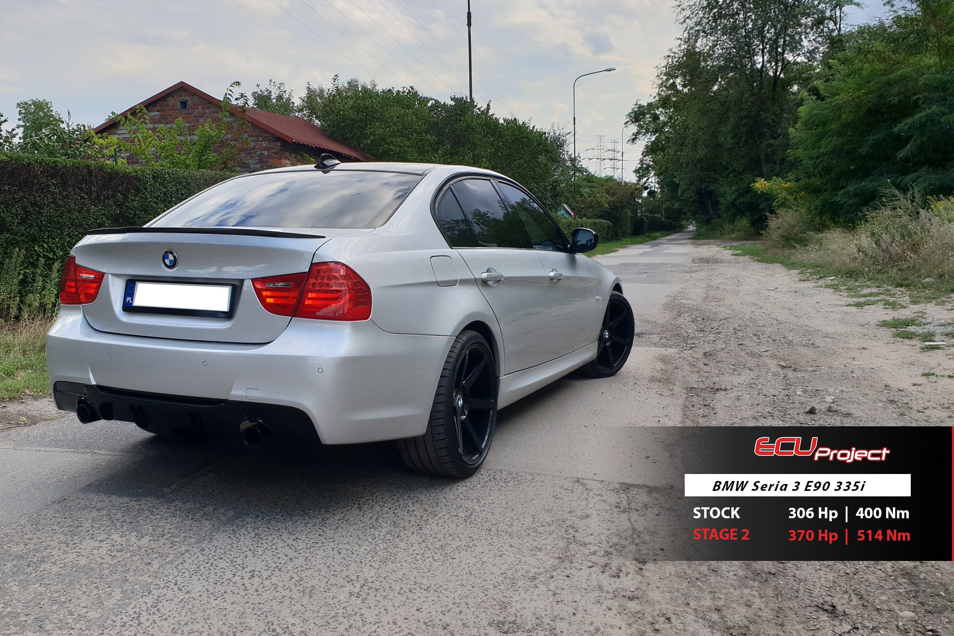 BMW E90 335i tył